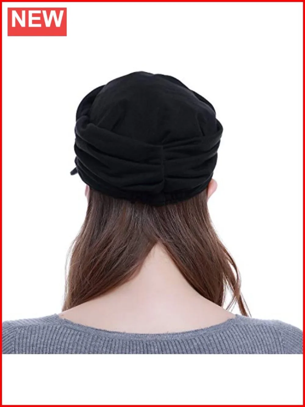Pre-tied Cotton Polyester Brim Visor Hat for Women Hair Loss Cancer Patients